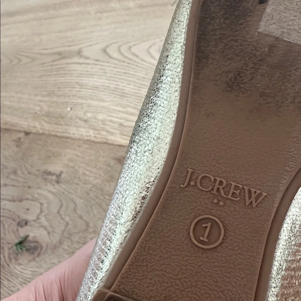 J. Crew Crewcuts Girls' metallic gold Shimmering Ballet Flats 1